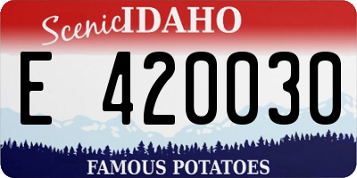 ID license plate E420030