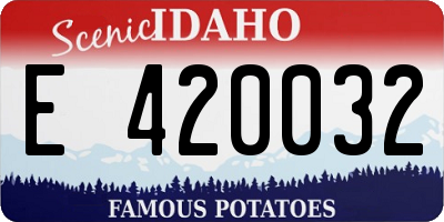 ID license plate E420032