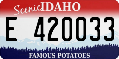 ID license plate E420033
