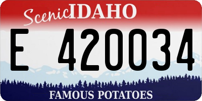 ID license plate E420034