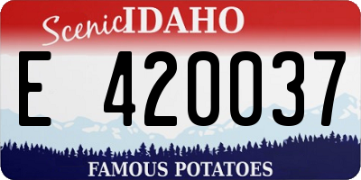 ID license plate E420037