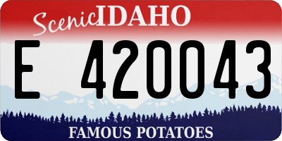 ID license plate E420043