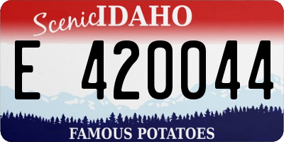 ID license plate E420044