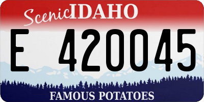 ID license plate E420045
