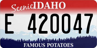 ID license plate E420047