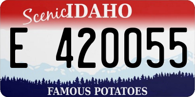 ID license plate E420055