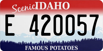 ID license plate E420057