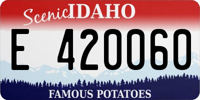 ID license plate E420060