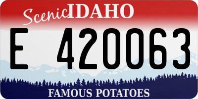 ID license plate E420063