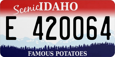 ID license plate E420064