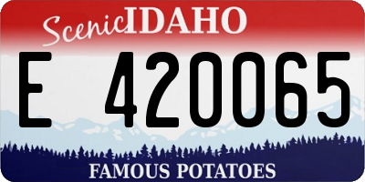 ID license plate E420065
