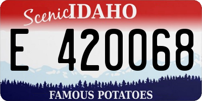 ID license plate E420068