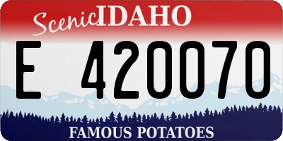 ID license plate E420070