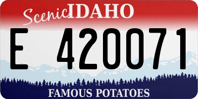 ID license plate E420071