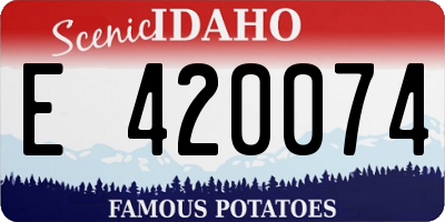 ID license plate E420074