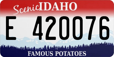 ID license plate E420076