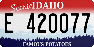 ID license plate E420077