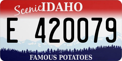 ID license plate E420079