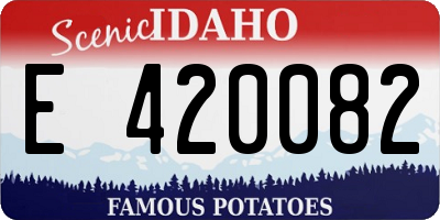 ID license plate E420082