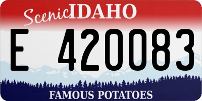 ID license plate E420083