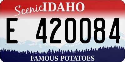 ID license plate E420084