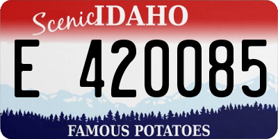 ID license plate E420085