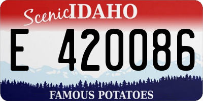 ID license plate E420086