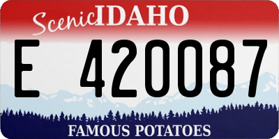 ID license plate E420087