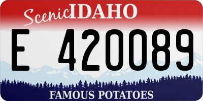 ID license plate E420089