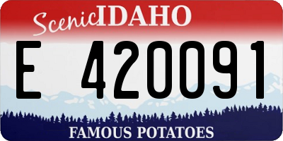 ID license plate E420091