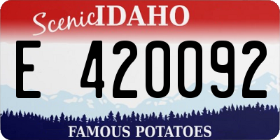 ID license plate E420092