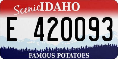 ID license plate E420093