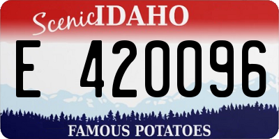 ID license plate E420096