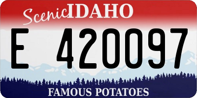ID license plate E420097