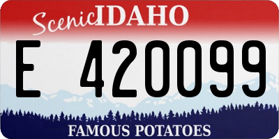ID license plate E420099