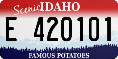 ID license plate E420101