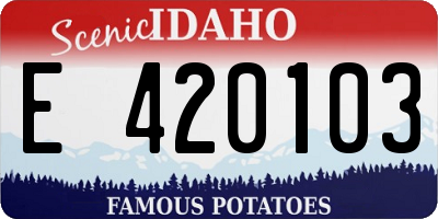 ID license plate E420103
