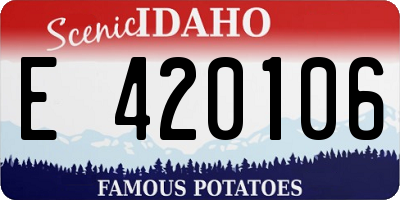 ID license plate E420106