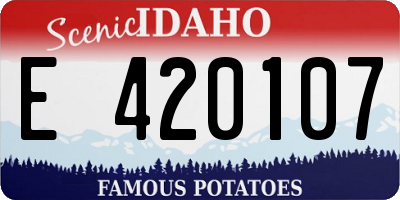 ID license plate E420107
