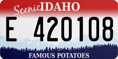ID license plate E420108