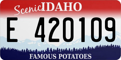 ID license plate E420109