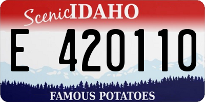 ID license plate E420110