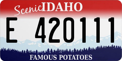 ID license plate E420111