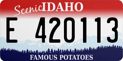 ID license plate E420113