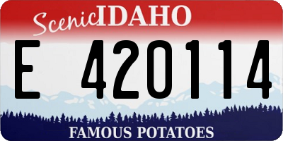 ID license plate E420114