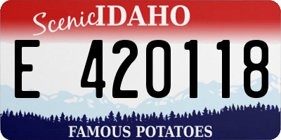 ID license plate E420118