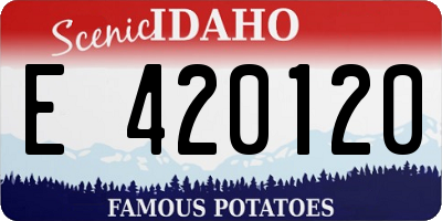 ID license plate E420120