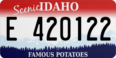 ID license plate E420122