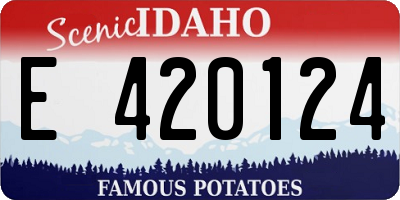 ID license plate E420124