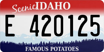 ID license plate E420125